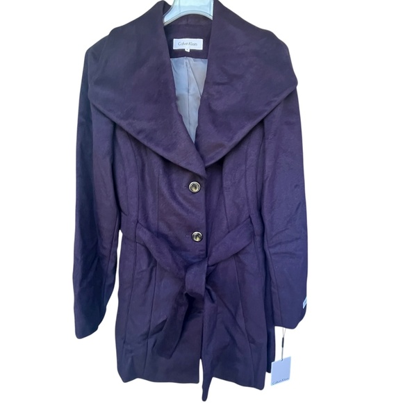 Calvin Klein Coat Purple Size 16 Vintage New with Tags - Picture 5 of 10